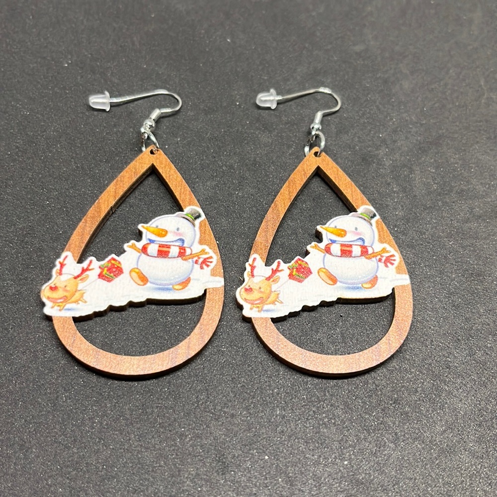 Earrings‎ Christmas snowman